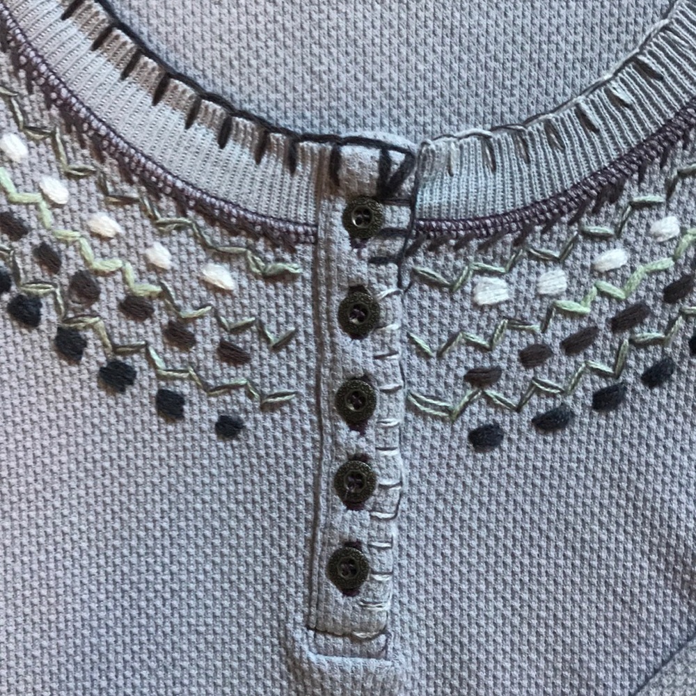 Free People Lavender Waffle Top - Picture 2 of 3